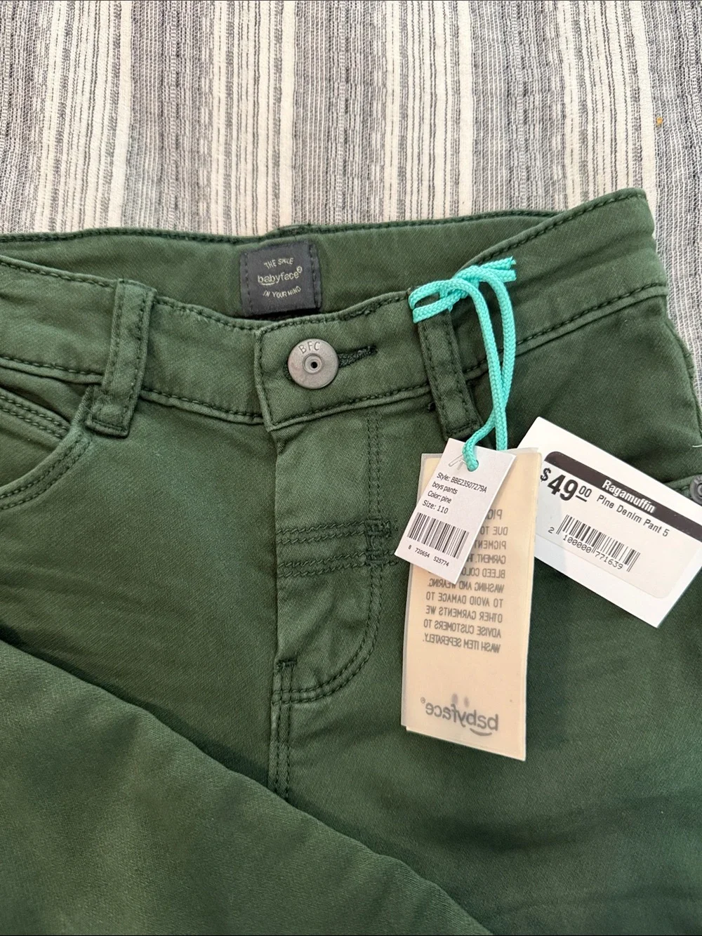 Baby Face Outfit Jeans (NWT) and Sports Long sleeve. (Gently used) (Both 5 YR)